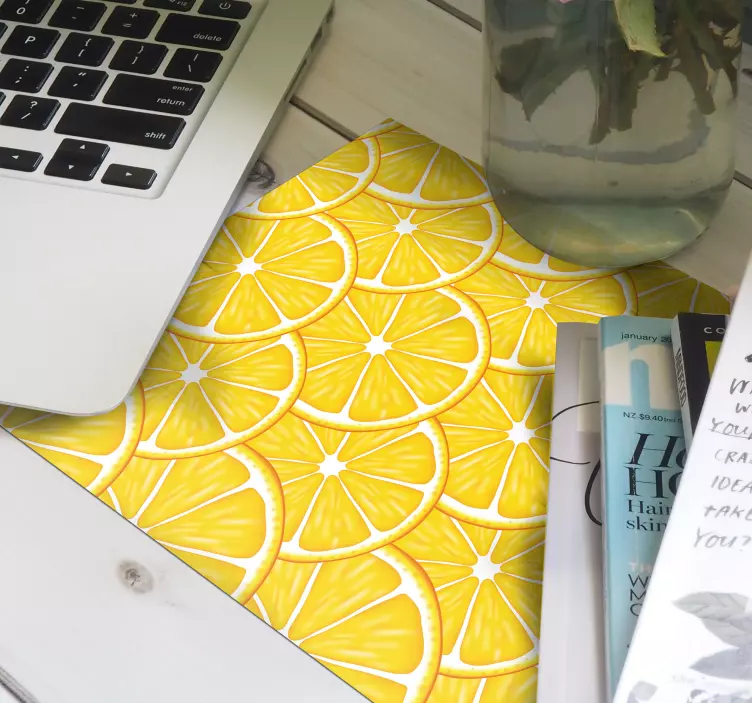 Citrus slice pattern mouse pad patterns - TenStickers