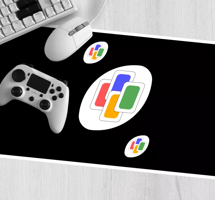 Colorful game cards gaming mouse pad - TenStickers