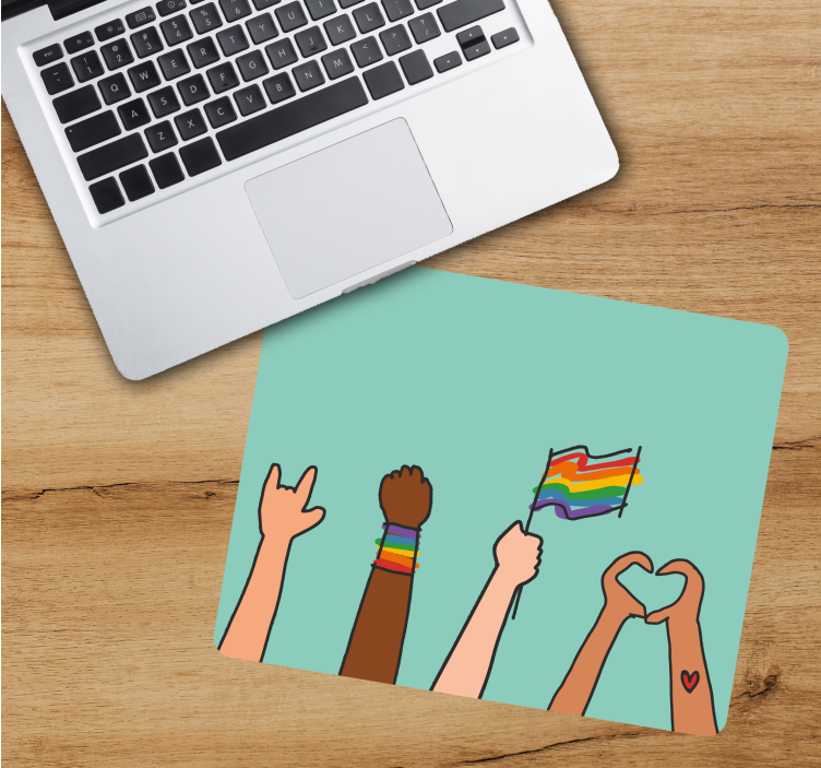Colorful Unity Hands original mouse pad - TenStickers