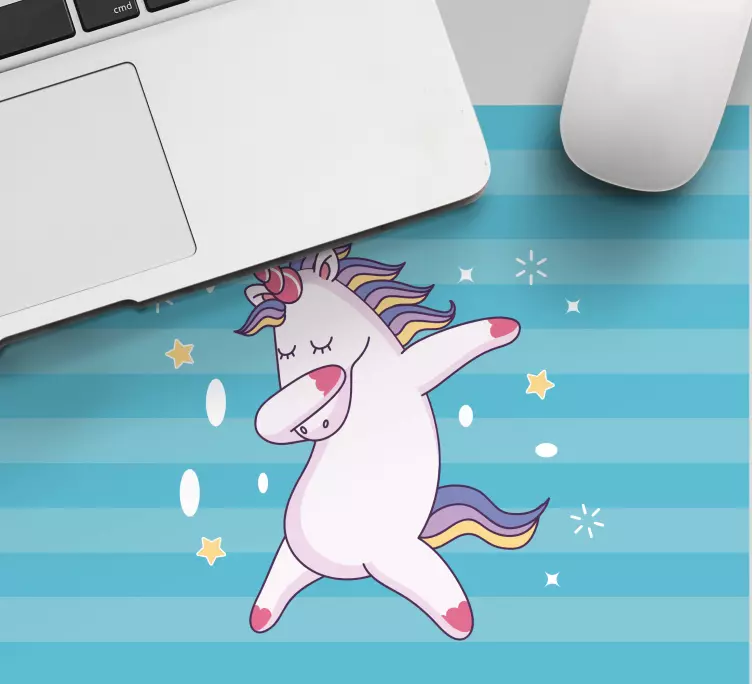 Dabbing Unicorn original mouse pad - TenStickers