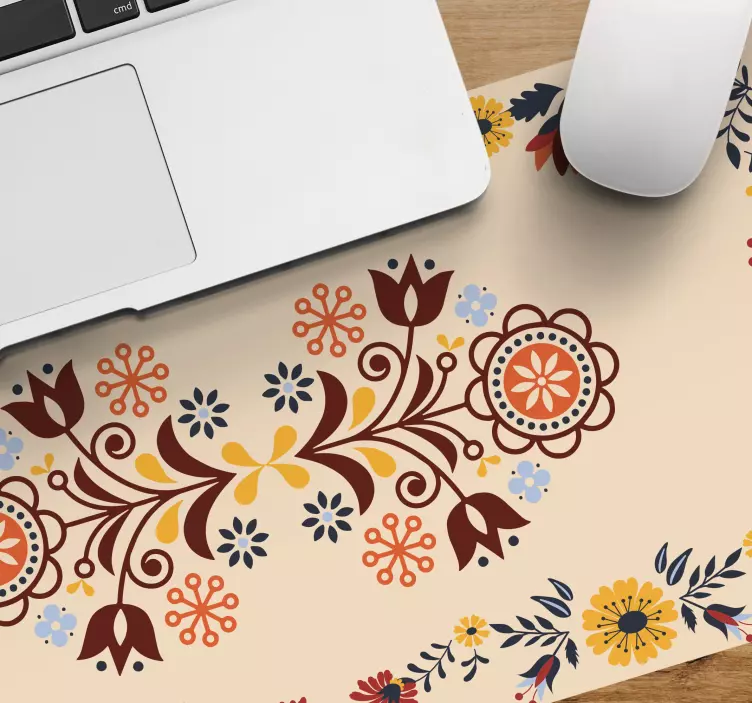 Floral Decorative Motif mouse pad patterns - TenStickers