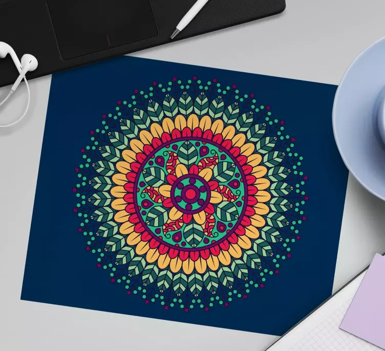 Flower mandala mouse pad patterns - TenStickers