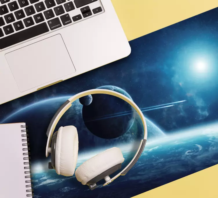 Gaming mouse pad cosmic planetary scene - TenStickers