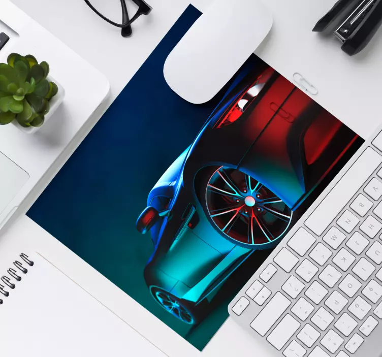 Gaming mouse pad stylish car side view - TenStickers