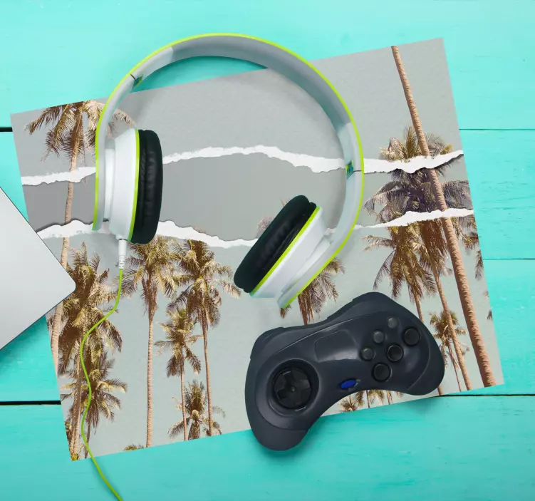 Gaming mouse pad tropical palm vibes - TenStickers