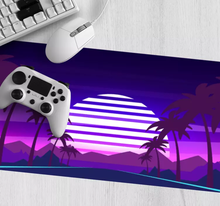 Gaming mouse pad vibrant sunset landscape - TenStickers
