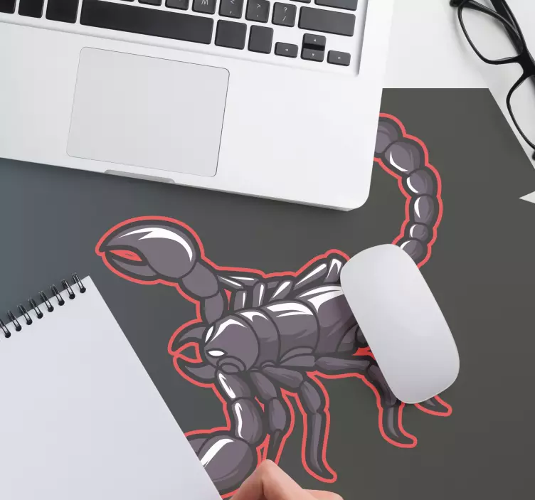 Gaming mouse pad with bold scorpion image - TenStickers