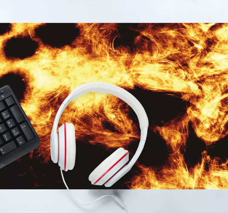 Gaming mouse pad with fiery abstract texture - TenStickers