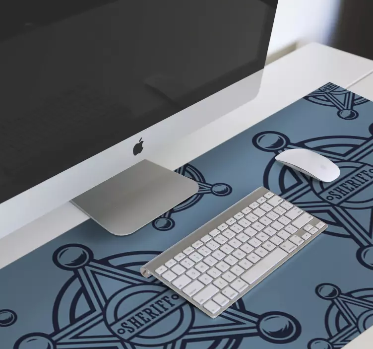 Gaming mouse pad with sheriff star design - TenStickers