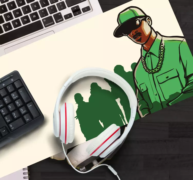 Gaming mouse pad with stylized character design - TenStickers