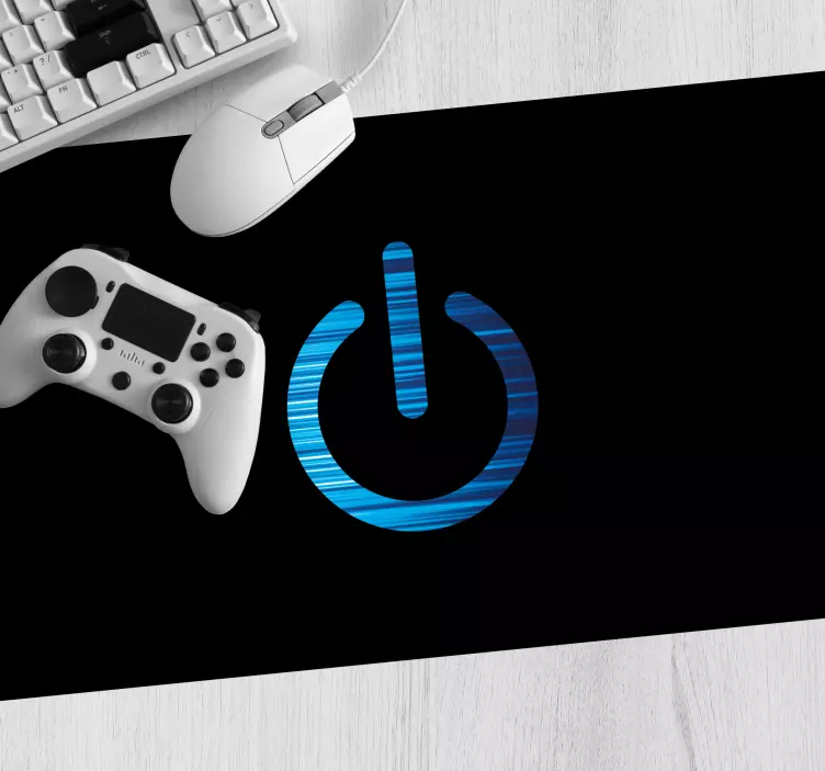 Gaming mouse pad with trendy power icon - TenStickers