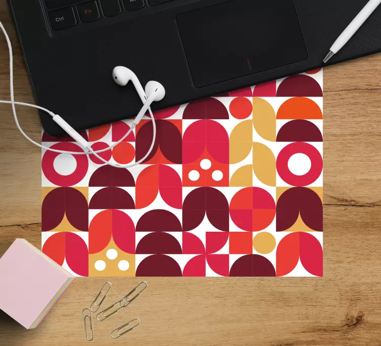 Geometric 70's style mouse pad patterns - TenStickers