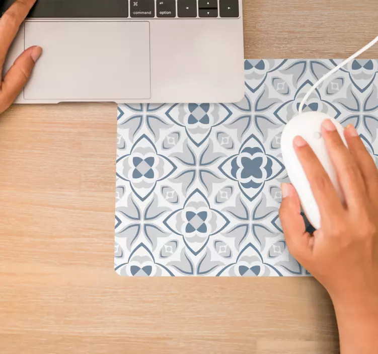 Hampton-Style gray tiles original mouse pad - TenStickers