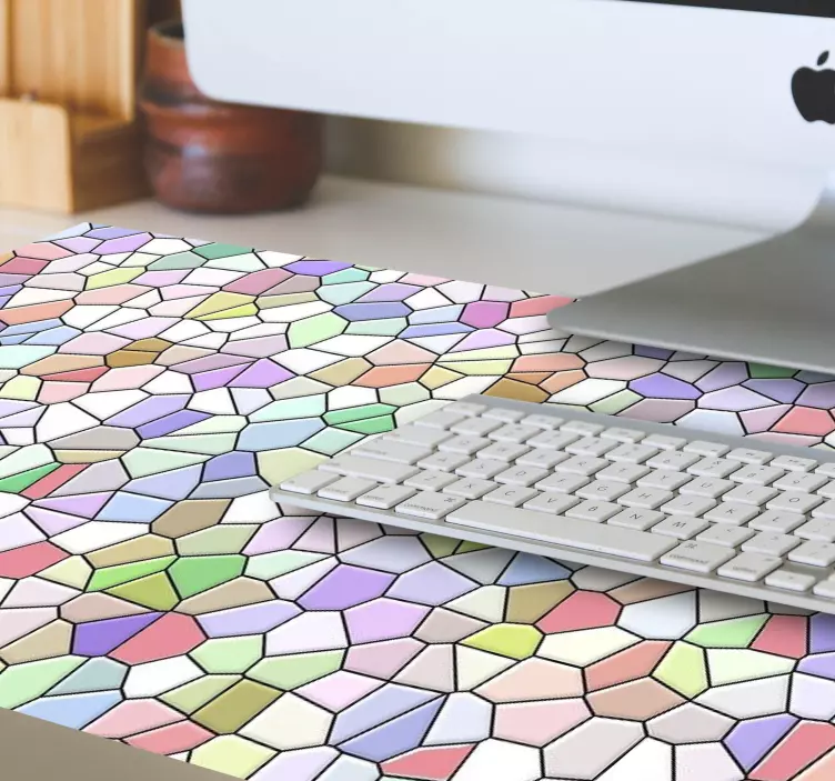 Mosaic colorful shapes mouse pad patterns - TenStickers