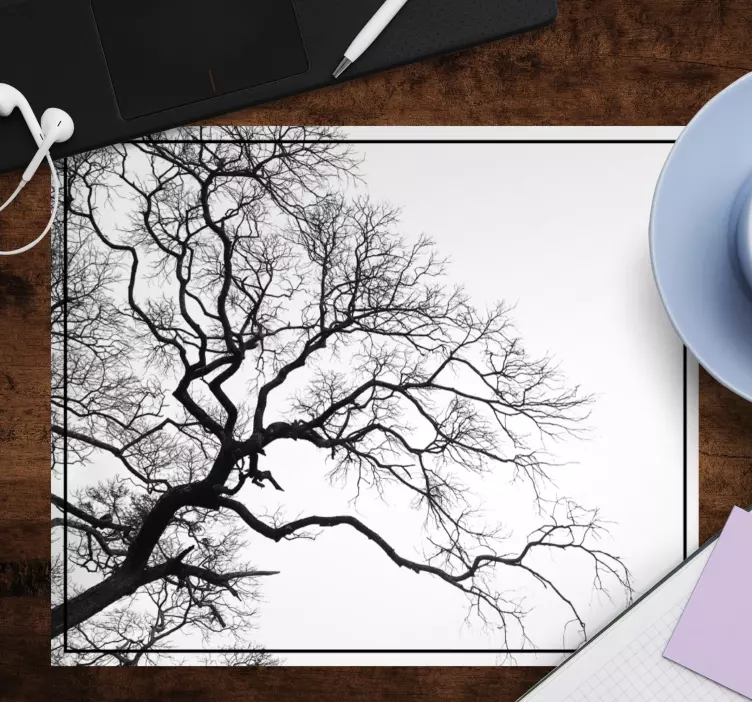Mouse pad patterns bare branch silhouette - TenStickers