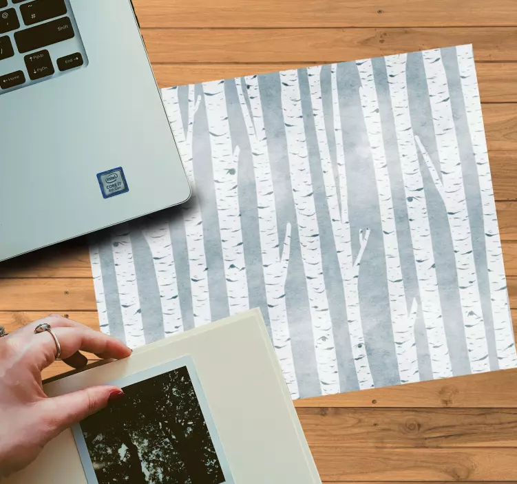 Mouse pad patterns birch tree stripes - TenStickers