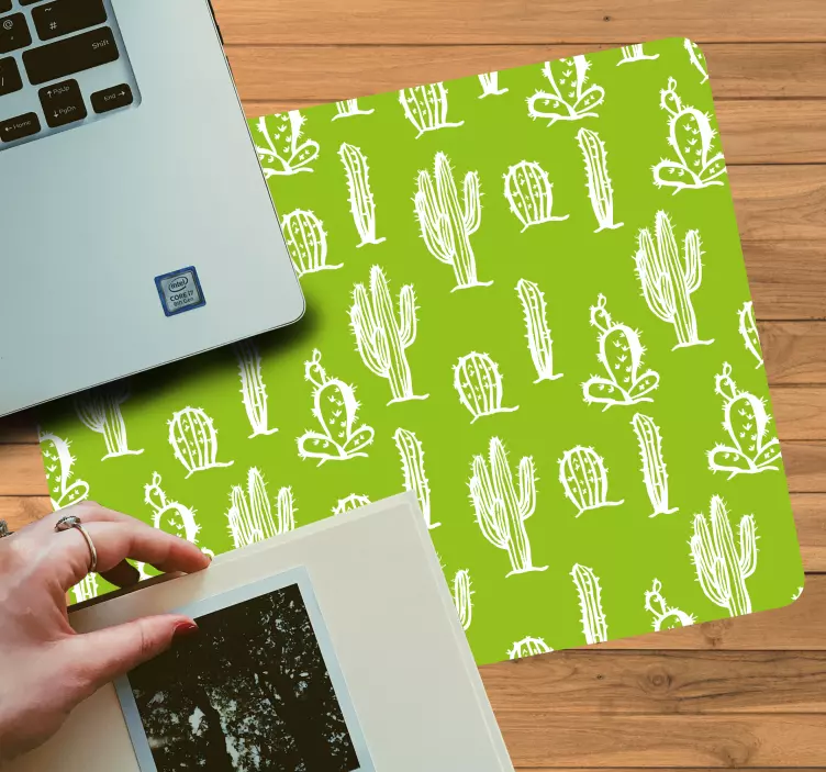 Mouse pad patterns cactus design art - TenStickers