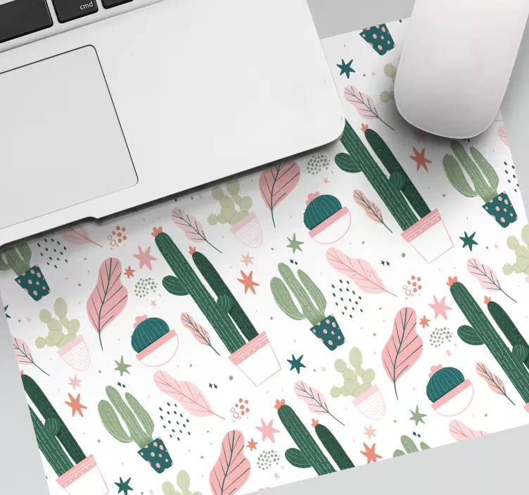 Mouse pad patterns cactus leaf designs - TenStickers