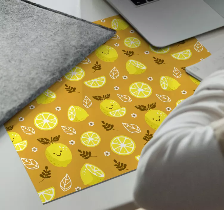 Mouse pad patterns cheerful lemon design - TenStickers