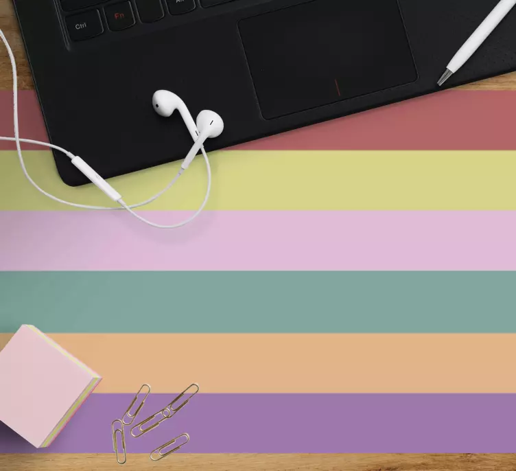 Mouse pad patterns colorful horizontal stripes - TenStickers
