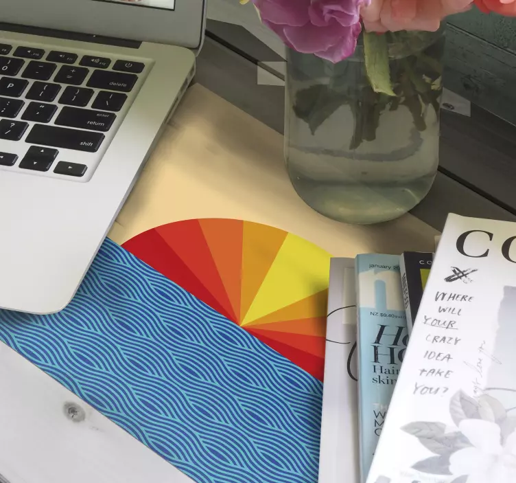 Mouse pad patterns colorful sunrise design - TenStickers