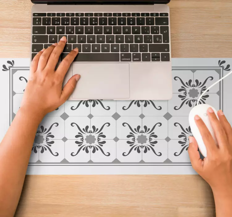 Mouse pad patterns elaborate floral design - TenStickers