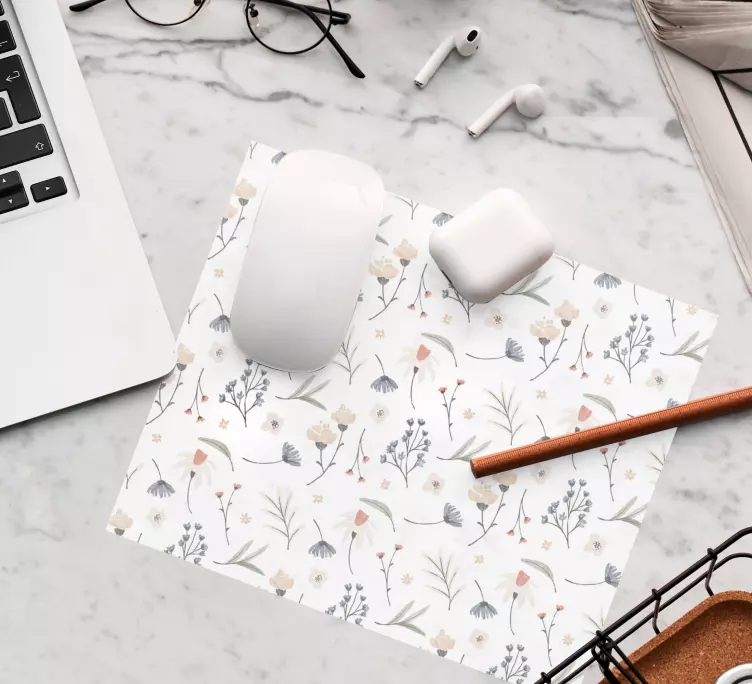 Mouse pad patterns floral design theme - TenStickers
