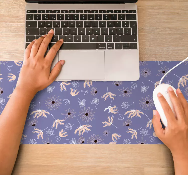 Mouse pad patterns floral hand design - TenStickers