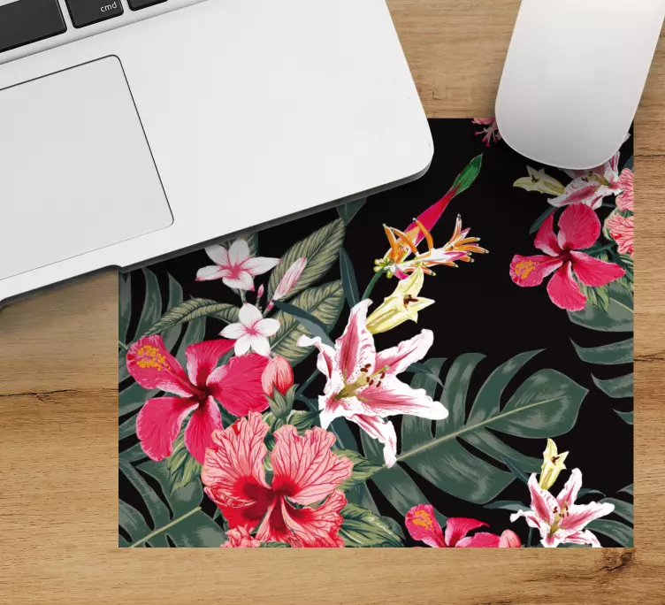 Mouse pad patterns floral tropical design - TenStickers