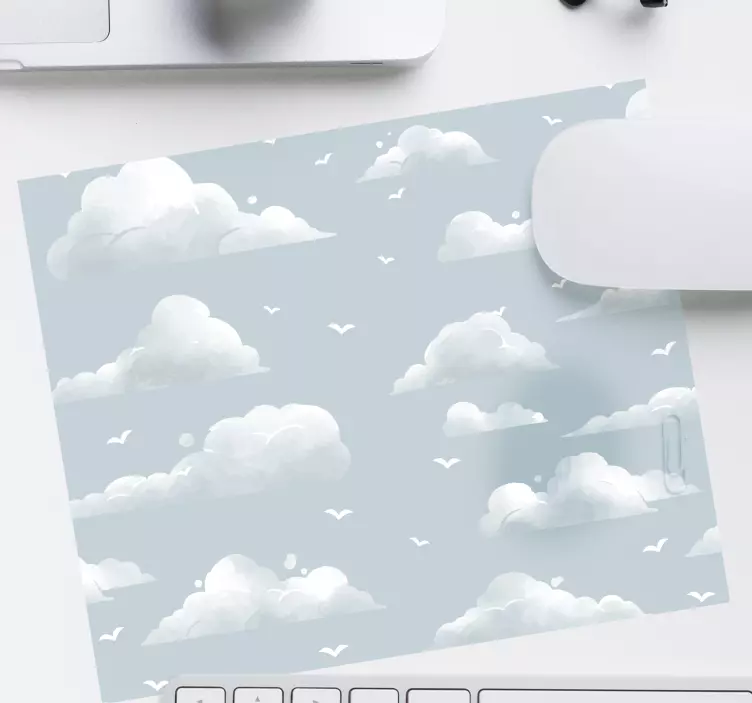 Mouse pad patterns fluffy cloud design - TenStickers