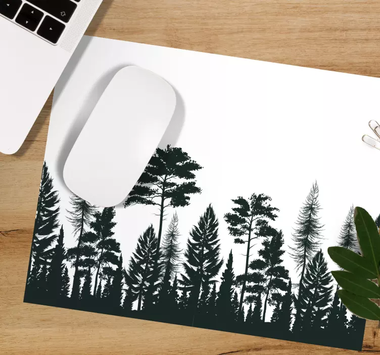 Mouse pad patterns forest silhouette design - TenStickers