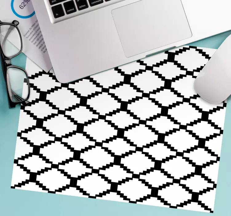 Mouse pad patterns geometric black design - TenStickers