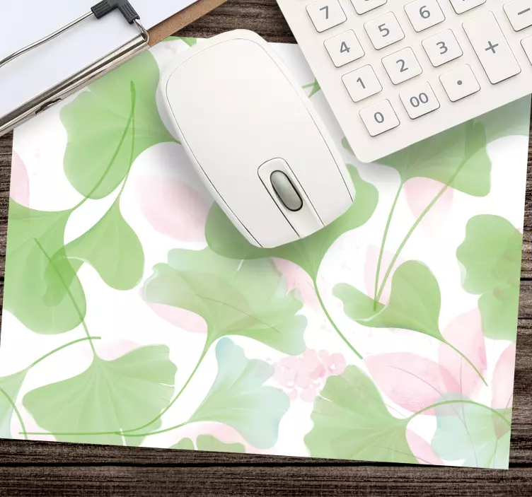 Mouse pad patterns gingko leaf swirls - TenStickers