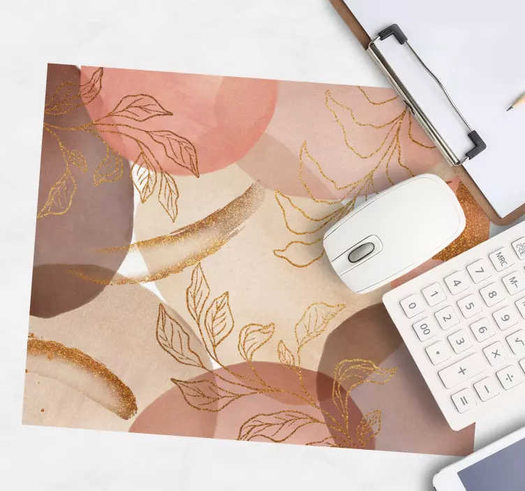Mouse pad patterns graceful leaf design - TenStickers