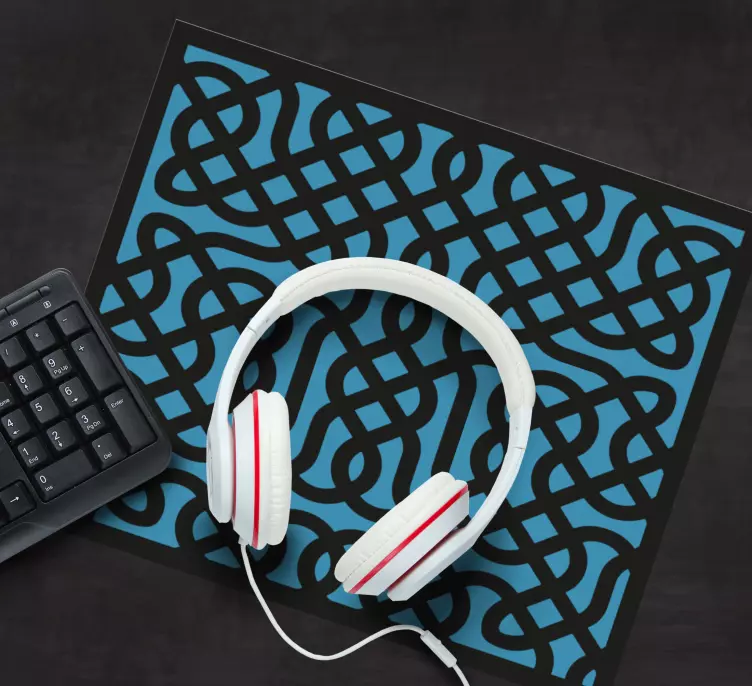 Mouse pad patterns intricate blue design - TenStickers