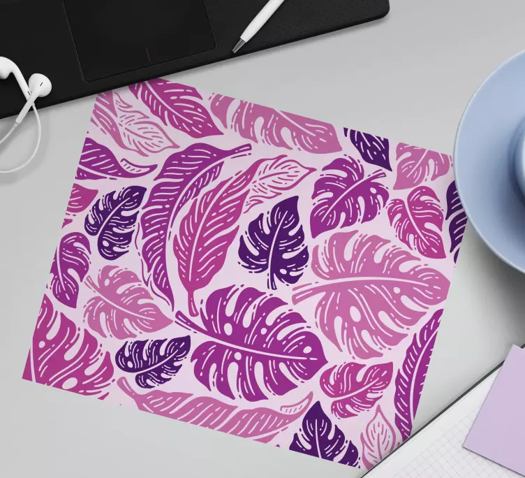 Mouse pad patterns leafy botanical design - TenStickers