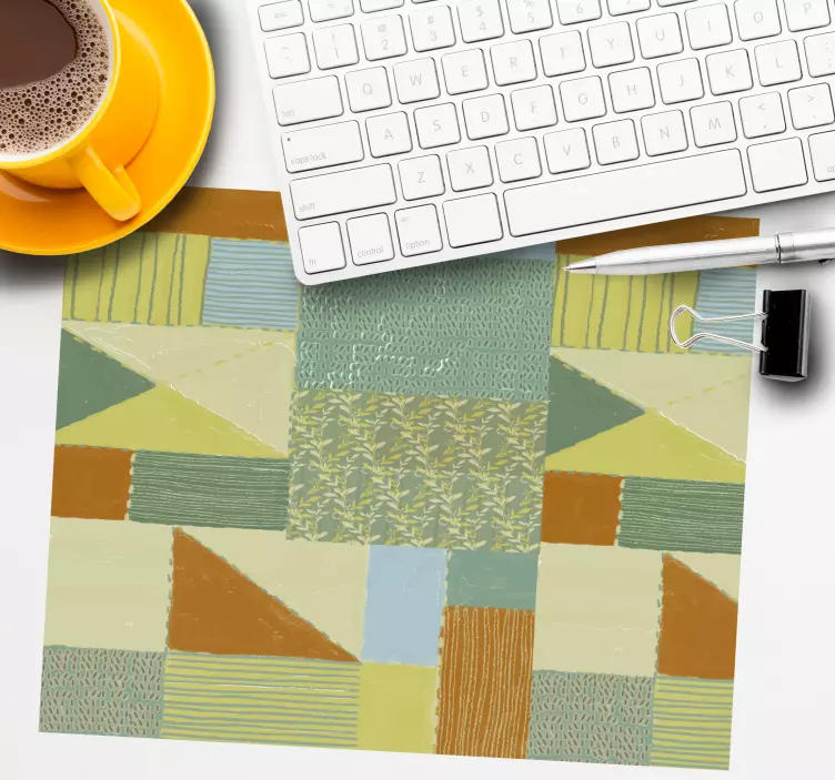 Mouse pad patterns patchwork color blocks - TenStickers