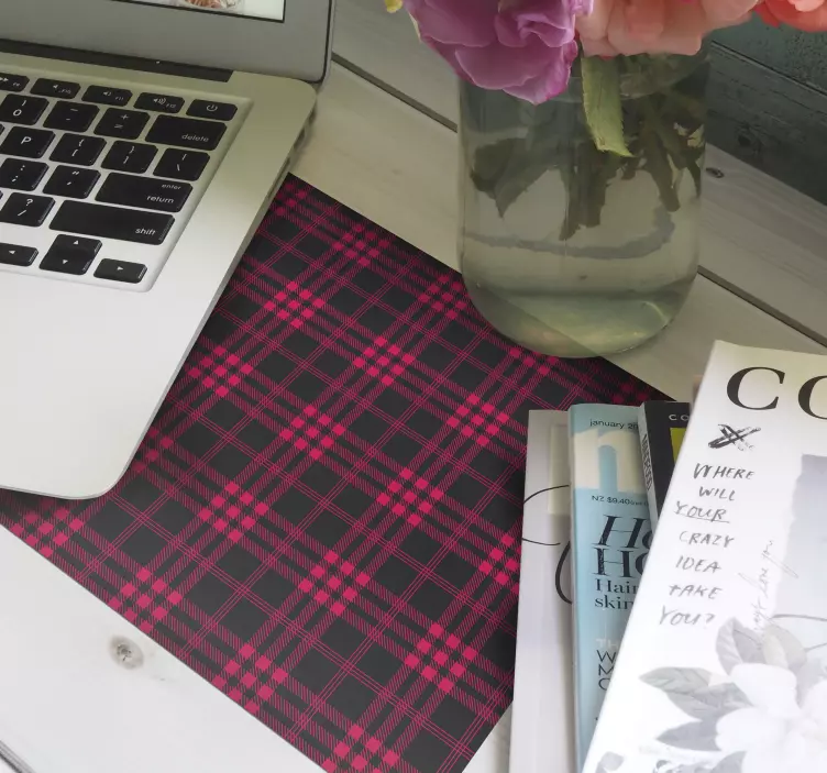 Mouse pad patterns plaid geometric design - TenStickers