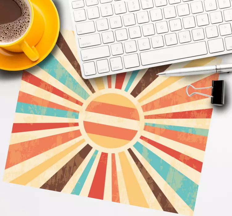 Mouse pad patterns radiant sunburst design - TenStickers
