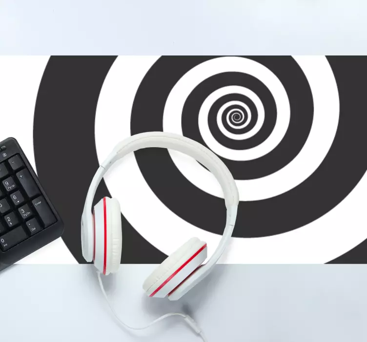Mouse pad patterns spiral optical illusion - TenStickers