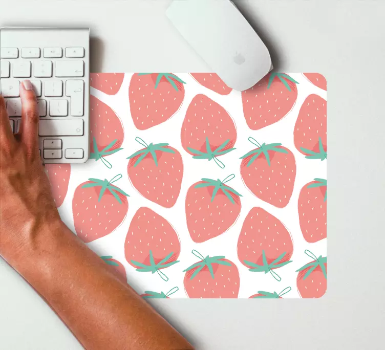 Mouse pad patterns strawberry motif design - TenStickers