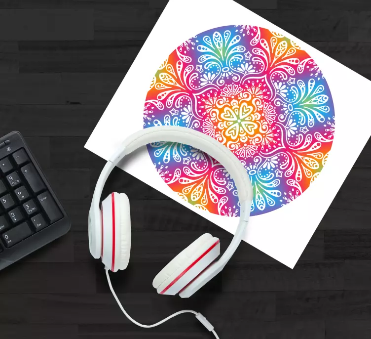 Mouse pad patterns vibrant botanical design - TenStickers
