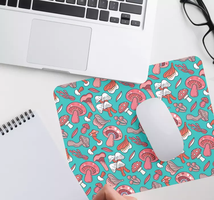 Mouse pad patterns vibrant mushroom design - TenStickers