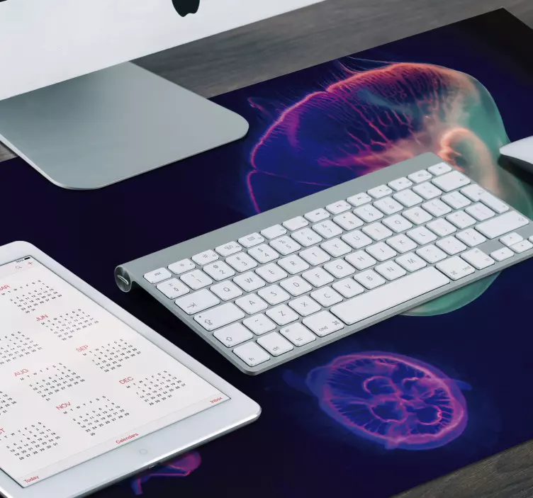 Multicolored Jellyfishes fish mouse pad - TenStickers