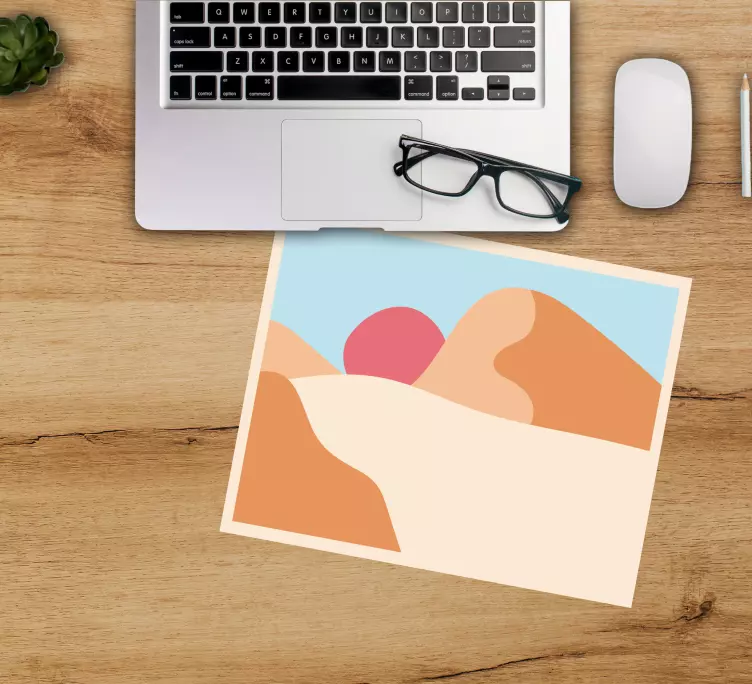 Original mouse pad abstract mountain colors - TenStickers