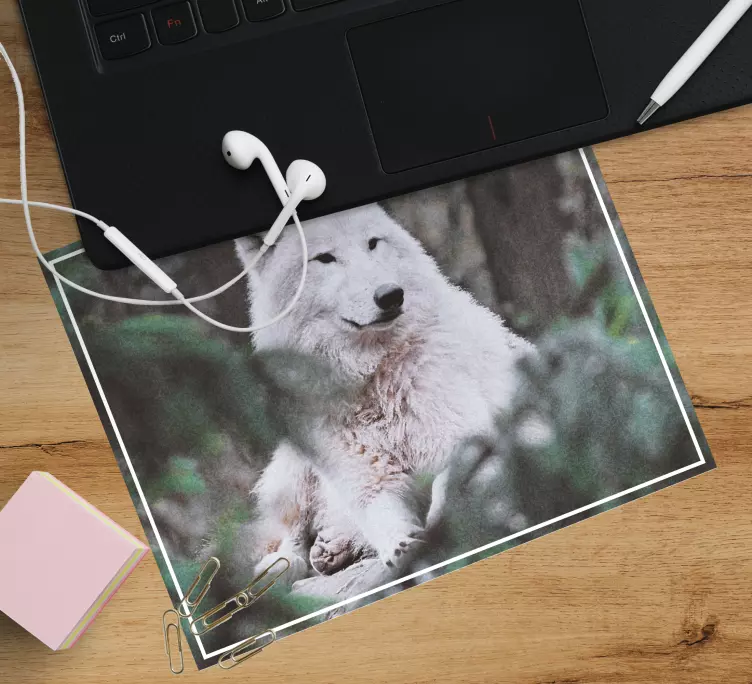 Original mouse pad arctic wolf tranquility - TenStickers