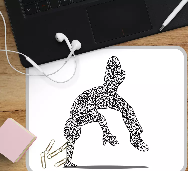 Original mouse pad black geometric design - TenStickers