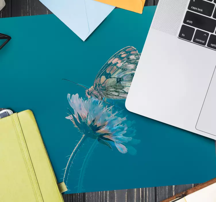 Original mouse pad butterfly on flower design - TenStickers