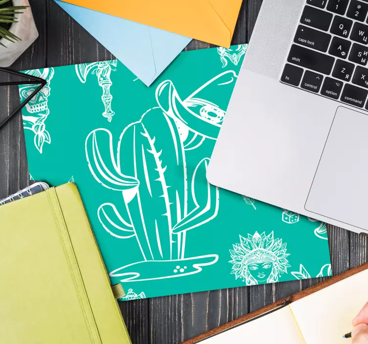 Original mouse pad cactus hat design - TenStickers