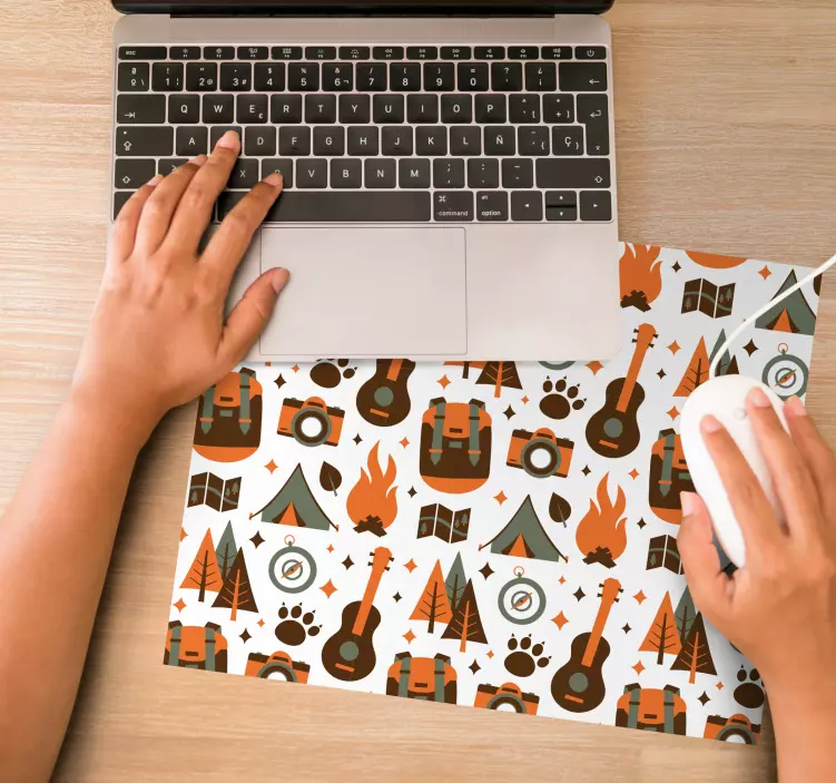 Original mouse pad camping adventure icons - TenStickers